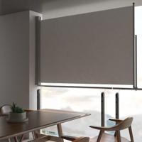 Tuinscherm uittrekbaar 160x300 cm grijs