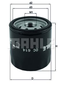 Oliefilter MAHLE, Diameter (mm)76mm, u.a. für Dodge, Chevrolet, Chrysler, Jeep, Suzuki, Saab, Lancia, Fiat, Alfa Romeo, RAM