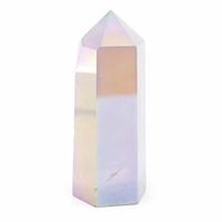 Edelsteen Obelisk Punt Angel Aura Kwarts 90 - 130 mm - thumbnail