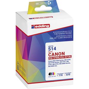 Edding Inktcartridge vervangt Canon PGI-570XL+CLI-571XL Compatibel Zwart, Cyaan, Magenta, Geel EDD-514 18-514-01