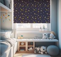 Nachtsterren patroon Rolgordijn kinderkamer