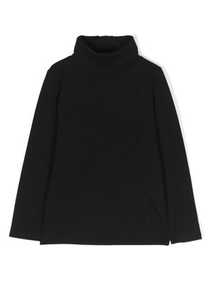 Paolo Pecora Kids T-shirt met geborduurd logo - Zwart