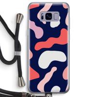 Memphis Shapes Pink: Samsung Galaxy S8 Transparant Hoesje met koord