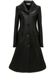 JW Anderson manteau en cuir à simple boutonnage - Noir