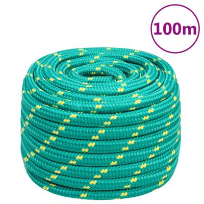 VidaXL Boottouw 20 mm 100 m polypropyleen groen