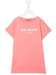 Balmain Kids t-shirt à logo imprimé - Rose