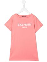 Balmain Kids t-shirt à logo imprimé - Rose - thumbnail