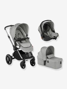 Combinatie trio met kinderwagen Kawai + reiswieg Micro + groep 0+ autostoel Koos iSize R1, collectie 2022 JANE grijs (dim grijs)