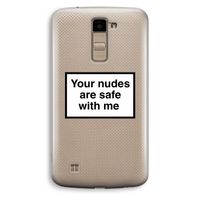 Safe with me: LG K10 (2016) Transparant Hoesje