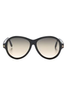 TOM FORD Eyewear lunettes de soleil Camryn à monture ronde - Noir