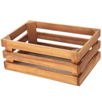 CM Opbergkist/Fruitkist - hout - decoratieve kist - vintage look - 15 x 23 x 9 cm
