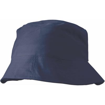 Zonnehoedje/vissershoedjes voor volwassenen - donkerblauw - 100% katoen - Zon bescherming