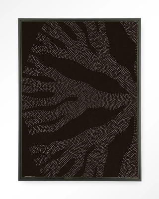 Urban Cotton Wandkleed 'Circle Dark' 80 x 110cm in Floating Frame - black