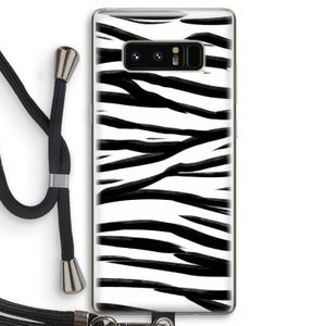 Zebra pattern: Samsung Galaxy Note 8 Transparant Hoesje met koord