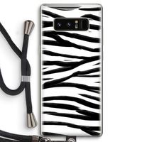 Zebra pattern: Samsung Galaxy Note 8 Transparant Hoesje met koord