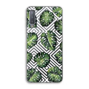 Geometrische jungle: Samsung Galaxy A7 (2018) Transparant Hoesje