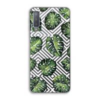 Geometrische jungle: Samsung Galaxy A7 (2018) Transparant Hoesje