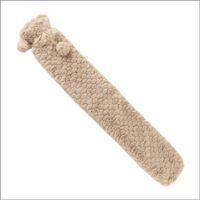 MARBEAUX Lange Kruik - Warmwaterkruik Lang - met Zachte Hoes - Beige - 2 Liter