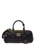 Miu Miu sac à bandoulière à design matelassé - Noir - thumbnail