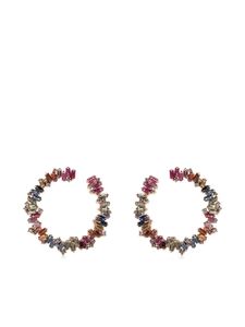 Suzanne Kalan boucles d'oreilles Spiral en or rose 18ct ornées de saphir - Multicolore