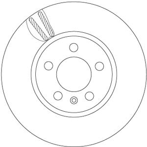 Remschijf TRW, Remschijftype: Geventileerd: , u.a. für Seat, VW, Audi, Skoda