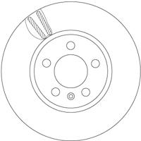 Remschijf TRW, Remschijftype: Geventileerd: , u.a. für Seat, VW, Audi, Skoda