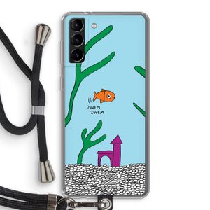 Aquarium: Samsung Galaxy S21 Plus Transparant Hoesje met koord
