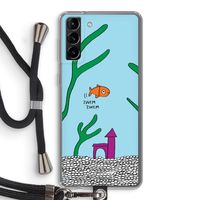 Aquarium: Samsung Galaxy S21 Plus Transparant Hoesje met koord