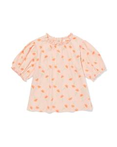 HEMA Baby T-shirt Bloemen Lichtroze (lichtroze)