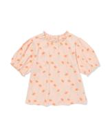 HEMA Baby T-shirt Bloemen Lichtroze (lichtroze)