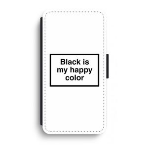 Black is my happy color: iPhone XR Flip Hoesje