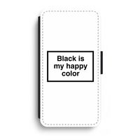 Black is my happy color: iPhone XR Flip Hoesje