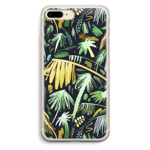 Tropical Palms Dark: iPhone 7 Plus Transparant Hoesje