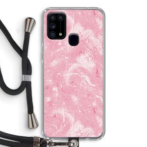 Abstract Painting Pink: Samsung Galaxy M31 Transparant Hoesje met koord