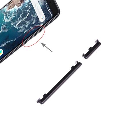 Power-knop en volume regeling knop voor Xiaomi mi 6X/a2 (zwart)