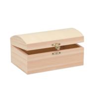 Glorex hobby houten kistje met sluiting en deksel - 18 x 12 x 9 cm - Sieraden/spulletjes/sleutels