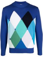 Ballantyne pull Rombo en maille intarsia - Bleu