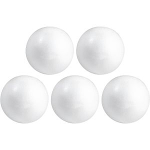 5x Beschilderbare piepschuim ballen/bollen 6 cm