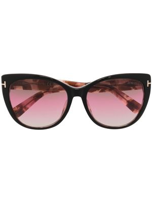 TOM FORD Eyewear lunettes de soleil Nora à monture papillon - Noir
