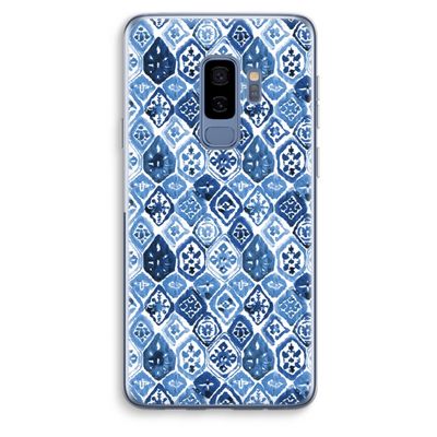Blauw motief: Samsung Galaxy S9 Plus Transparant Hoesje