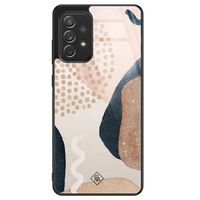 Samsung Galaxy A72 glazen hardcase - Abstract dots
