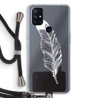 Pluim: OnePlus Nord N10 5G Transparant Hoesje met koord