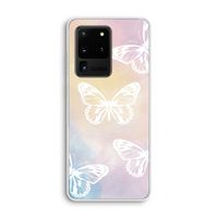 White butterfly: Samsung Galaxy S20 Ultra Transparant Hoesje White butterfly: Samsung Galaxy S20 Ultra Transparant Hoesje