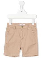 Roberto Cavalli Junior short chino à boutons logo - Marron
