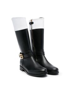 Balmain Kids bottines à plaque logo latérale - Noir