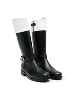 Balmain Kids bottines à plaque logo latérale - Noir