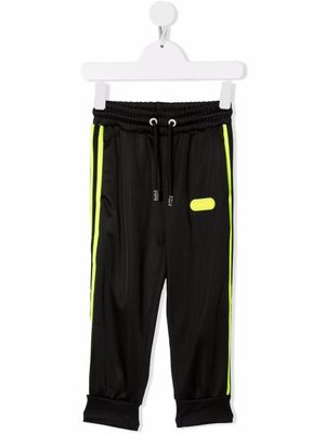 Gcds Kids pantalon de jogging à patch logo - Noir