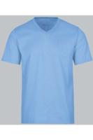 TRIGEMA Regular Fit T-Shirt V-hals blauw, Effen