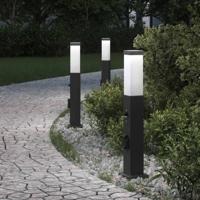 VidaXL Bolderverlichting met sensor en stopcontact 3 stuks 50 cm zwart ip44