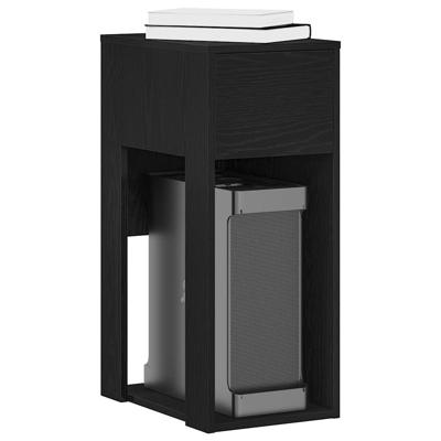 Computertorenstandaard met lade 30x44x74 cm zwart